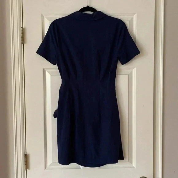 Lea & Viola Self-Tie Button-Front Mini Dress - Picture 7 of 7